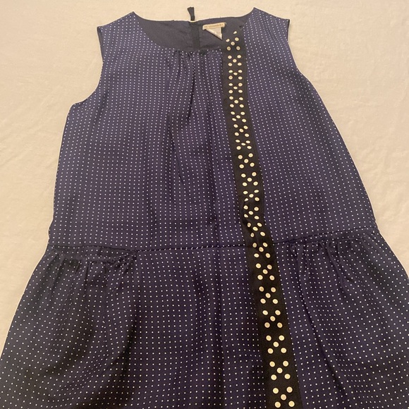 J.Crew Crewcuts Girls Pure silk Navy Dress size 14 - Picture 2 of 10